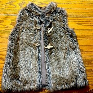Brown furry vest